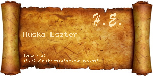 Huska Eszter névjegykártya